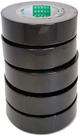 TAEYOUNG OEM TAPE EG10B - NO-RESIDUE AUTOMOTIVE PVC TAPE <3/4" x 82ft> (19mm x 25m,Wire Harness Adhesive,PVC) (5 ROLLS)