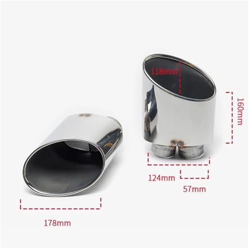Embout d'échappement double pour RS3 RS4 RS5 RS6 | Silencieux arrière - 3