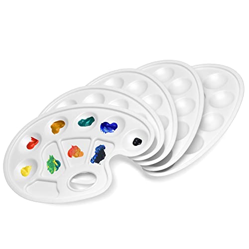 Artina 5er Set Mischpaletten Farbmischpaletten mit Griffloch & 10...