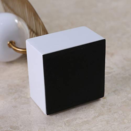 Candlestick Holders Candle Holder Decoration Gold Leaf Light Luxury Modern Living Room Model Room Aromatherapy (Color : White, Size : L) #TOP5
