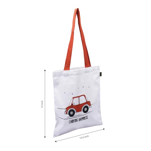 Image of RFD Premium Tote Bag With Printed Designed Canvas Tote Bags For girl & women large capacity,Tote bag For Shopping, College, Travel, school, tuition and gifting 15x13.5 Inch