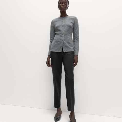 Image of Marks & Spencer Solid Black Polyester Womens Tapered Ankle Grazer Trousers