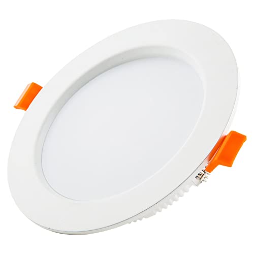 FAZRPIP Luz de Techo empotrada LED, 7W 12W 15W Foco de luz descendente integrada Redonda ultradelgada, Panel de luz para baño, Cocina, Sala de Estar, Luces empotradas de Fregadero