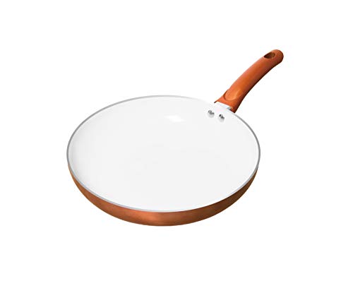 Nonstick Ceramic Frying Pan, cookware, 8 inch, Copper Coating Exterior, non stick ceramic coating interior, skillet pan, cooking pan, Omelet pan