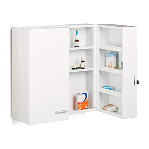 Relaxdays XXL Locking Medicine Cabinet Cover