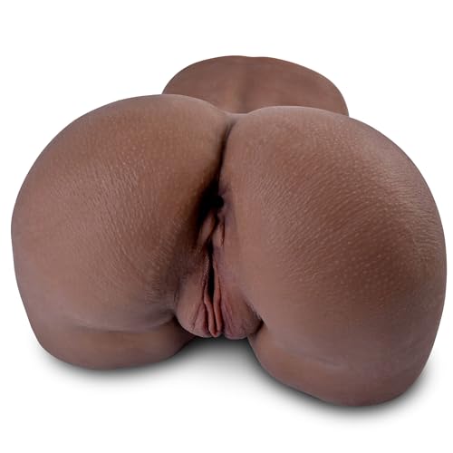 Black Pocket Pussy Sex Doll Male Masturbator Realistic Pocket Pussies Male Stroker Ass Soft Butt with 3D Vagina & Tight Anal Sex Toys Fake Pussy Ass for Men Masturbation Pleasure Adult Toys for Man