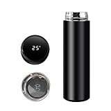 Smart Water Bottle Stainless Steel Vacuum Flask,Travel Mug with Smart LCD Touch Screen, Keep Hot Or