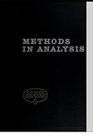 Methods In Analysis B000UFZ9HE Book Cover
