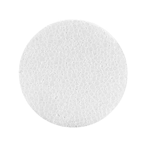 4 Inch 12-Pack Foam Circles for Crafts (1" Thick), Polystyrene Round Foam Disc for DIY Projects, Cakes and Decorations, Sculpture, Modeling, Arts and Crafts Supplies.(White)