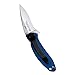 Kershaw Navy Blue Scallion Pocket Knife (1620NB); 2.4 420HC Steel Blade with Bead-Blasted Finish and Anodized Aluminum Handle, SpeedSafe Assisted Opening, Liner Lock, Tip-Lock Slider; 2.5 OZ