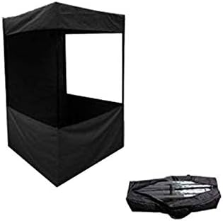 4x4x7 ft. Canopy Tetron Waterproof, Foldable & Portable for Adverstisement, Product Promotion, Retail Display | with Heavy Duty Carrybag | UV Protection | Quick Setup | Versatile Usage(Black)
