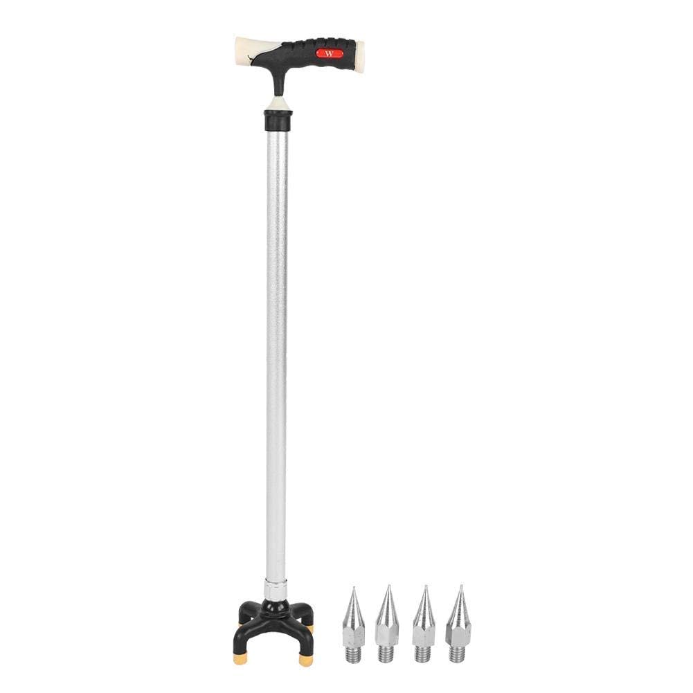 Bastón para Personas Mayores, Ligero, Extensible, Ajustable, Antideslizante, de aleación de Aluminio, con muletas de Cuatro Patas, Ayuda Duradera para la Movilidad.