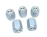 STARLEJEL Imperial Soldier Stormtrooper Tire Valve Stem Caps (5 Pack) | Dust Proof with O Rubber Seal Outdoor All-Weather Leak-Proof Air Protection Universal Covers for Cars SUVs Trucks (Silver), S
