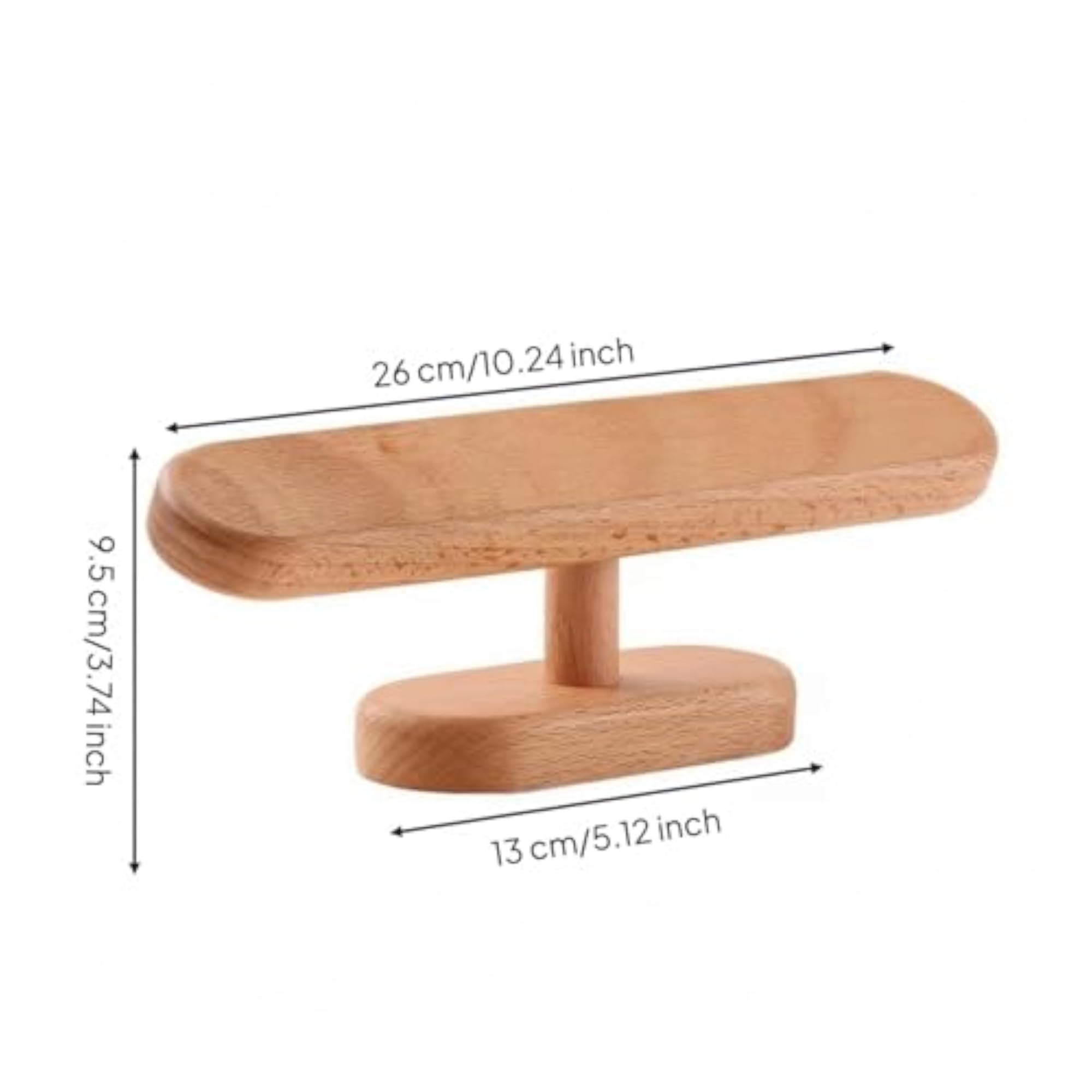 Natural Beech Wood T-Shaped Jewelry Stand