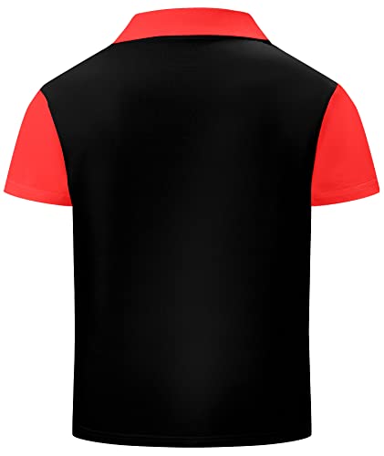 Secood Boys Short Sleeve Polo Shirts Size 10-11 Causal Novelty Sport Active Uniform Tops Red L #TOP1