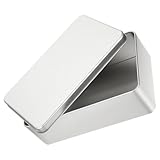 ibasenice Caja de Hojalata para Tiramisú 180X110X55 MM Caja Cuadrada Mate Tapa Lata para Galletas y Dulces y Repostería Adecuado para Fiestas y Manualidades