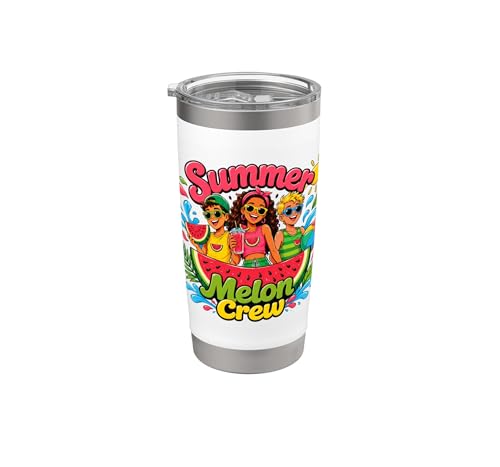 Summer Melon Crew Tropical Vacation Vibes Stainless Steel Insulated Tumbler