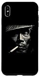 Carcasa para iPhone XS MAX Misterioso Fumar Viejo Asiático Guerrero Cara