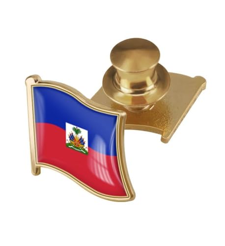 Image of vmcoatdu Country Flag Backs Locking Pin Keepers Locking Clasp Pin Badge International Travel Brooch Metal Alloy Souvenir Pin 0.75x0.7 Inch Small Pin