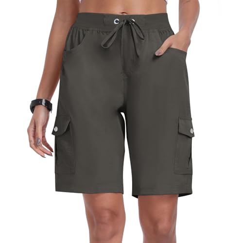 Short sport été femme rando anti transpiration à poches et cordon ajustable