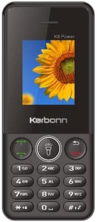 Karbonn K8 Power (Black), 2500mAh Big Battery, Dual Sim, 1.8 Inch, Wireless FM with Recording, Camera, Basic Phone, 108 Days Replacement Warranty KEYPAD Phone