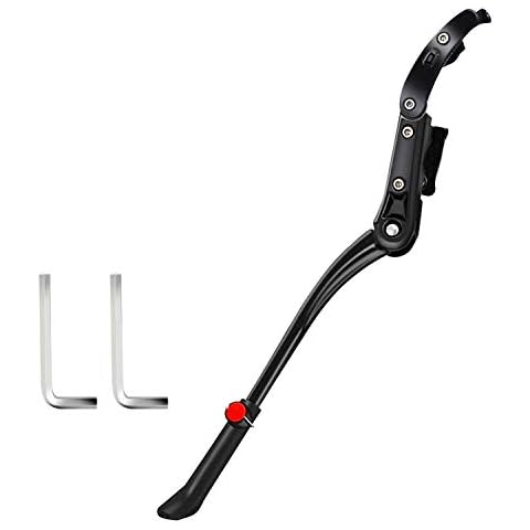 Bike Kickstands, Adjustable support Aluminum Alloy Kickstand for 24-29 inches Bike Side Stand Support Kickstand for Mountain Bike, Road Bike (Extended Version) Cover