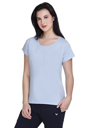 Image of GODFREY Women Round Neck Half Sleeve Cotton T Shirts