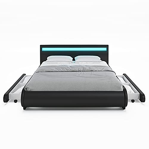 Buy ZTOZZ Litenight LED Bed Frame King Size Low Profile Platform Bed