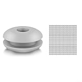 Zilimontt Gummi Kabeldurchführungen für 1/8 Zoll, 5/32 Zoll, 3/16 Zoll Metall Zaunpfosten, Outdoor wasserdichte Schutzhüllen für Geländersysteme, 50 Stück (100 Stück)