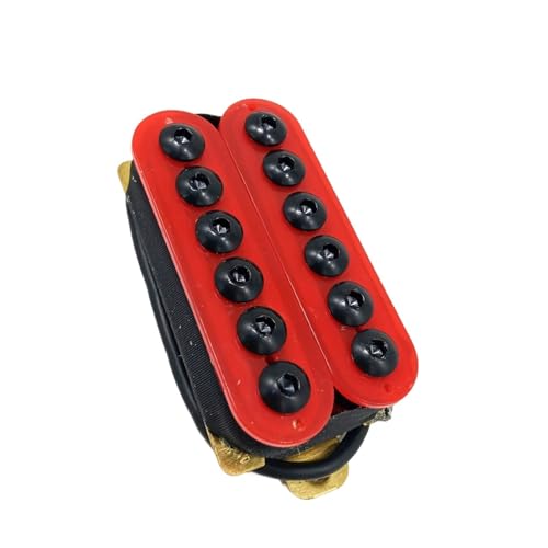 Micro guitare électrique rouge haut de gamme à double bobine et hexagonal intérieur