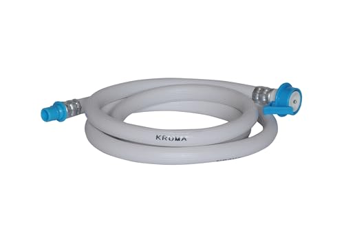 Image of Pardzworld 2-Meter Universal Water Inlet Extension Pipe for All Brand Top Loading Washing Machines | Heavy-Duty Leak-Proof Inlet Hose | White & Blue