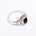 Natural Red Garnet Gemstone 925 Sterling Silver Handmade Unique Design Promise Ring Jewelry Gift for Her (5.5)