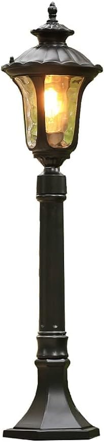 Lampe de pelouse extérieure E27 en verre et étanche pour le jardin