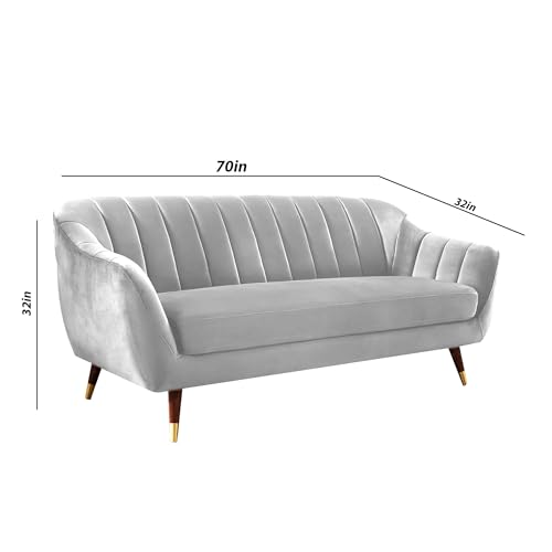 Image of Casaliving Anyse 3 Seater Sofa Set for Living Room (Grey Fabric) Premium Fabric Sofa