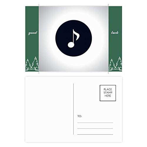Carte postale Quaver Black Notes musique blanche 20pcs multicolore pour correspondance et vœux