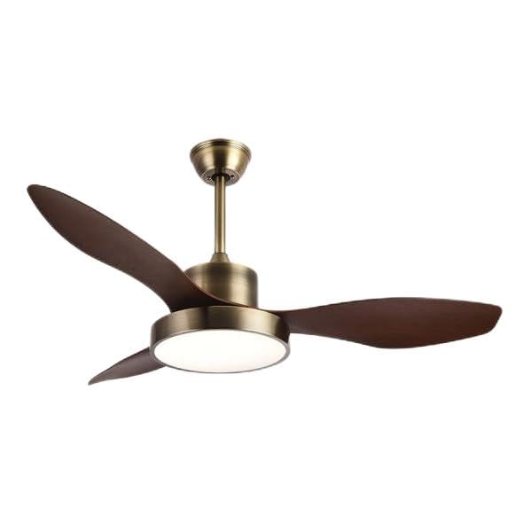 Brightium Ventilador DC 24W 2650lm 3 aspas 97º 6 velocidades 3000-4000-6000K con control remoto, memoria y temporizador para refrescar y iluminar espacios.