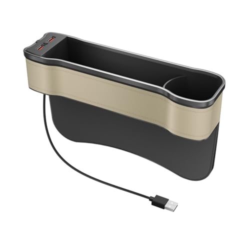 【トヨタ カムリCamry 70系】シートサイドポケット 5A超急速充電 デュアル USB充電式 隙間ポケット 車用 車シート隙間 LED雰囲気 9色ライト 車内収納 差し込みタイプ すき間ポケット マイクロファイバーレザー 収納ボックス カー用品 (Be