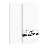 Olanglab Acoustic Panels 2 Pack, 48''x24'' Large Sound Panels, Fabric Wrapped Sound Proof Foam Panels for Walls, Sound Absorbing Panels for Recording Studio Acoustical Treatments (White)