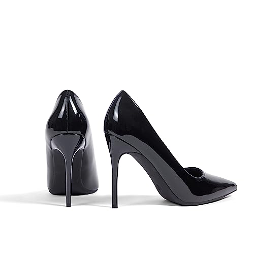 Elisabet Tang High Heels, Womens Pointed Toe Slip on Stilettos Party Wedding Pumps Basic Shoes3