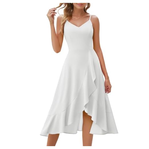 Robe Cocktail Mariée Bretelles Hautes Blanche