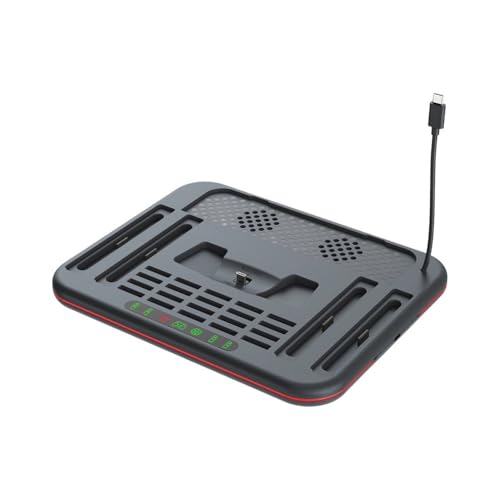 Base 5 en 1 para Switch con ventilador regulable y 9 modos RGB 2