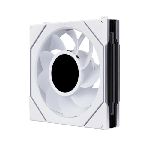 Image of Lian Li UNI Fan SL-INF LCD Flex 120mm Reverse Blade ARGB Fan, Single Pack, Controller Not Included, White (12RSLIND1F1W)