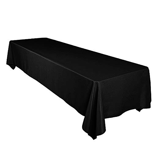 Parfair Dessin Satin Tablecloth Table Overlay Cover For Wedding Banquet Decoration, Bright Silk And Premium Smooth Fabric Party Table Decoration (Table Cloth - 60"X60" - Black) #TOP14