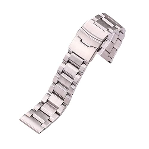 Bracelet de montre en métal résistant 22mm avec fermoir sécurisé rose or