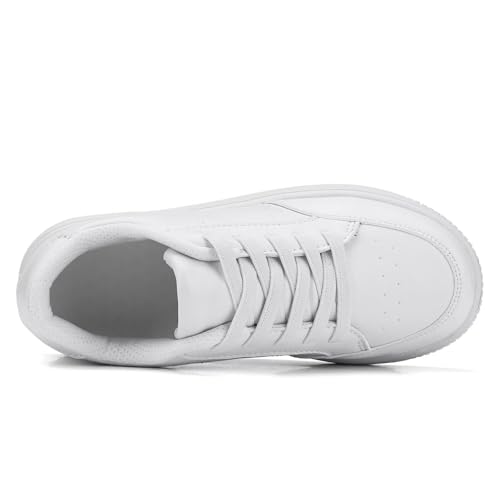 YAVY Unisex-Child Sneakers Boys Girls Running Leather Sneakers Breathable Mesh Athletic Shoes Lightweight Kids Walking Shoes4