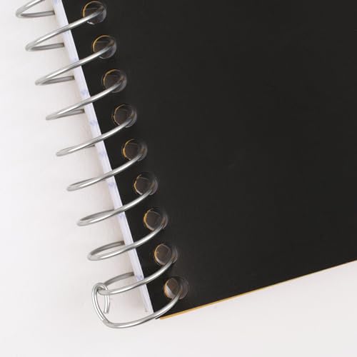 Image of Five Star Spiral Notebook, 2 Subject, College Ruled Paper, 6 inch x 9-1 /2 inch, 80 Sheets, Fights Ink Bleed, Water Resistant Cover, Black (840029AA2-ECM), (Pack of 12)