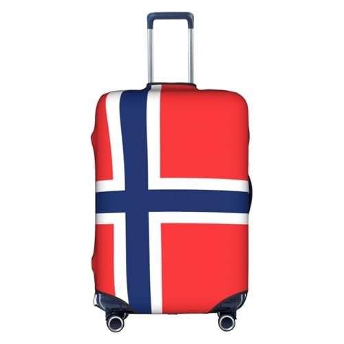 Norwegian flag Printed luggage cover, double stitching all around, high elastic material, suitable for travel and business trip