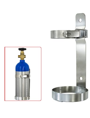 Genérico Soporte Mural para Tanques de oxígeno para hospitales y clínicas: Estante de Almacenamiento Duradero con Soporte Fijo para regulador, para Cilindros de 2 a 4 litros. Solución Segura y Que ah