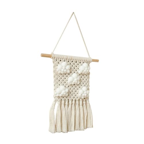 Tapisserie murale 3D en corde de coton tissée main macramé chic