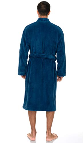 TowelSelections Men's Plush Robe Soft Fleece Kimono Bathrobe2